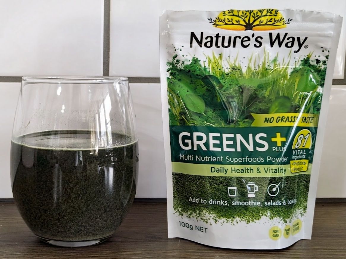 Greens superfood in glass