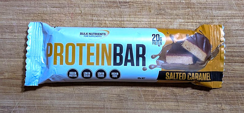 Product image of a protein bar packaging
