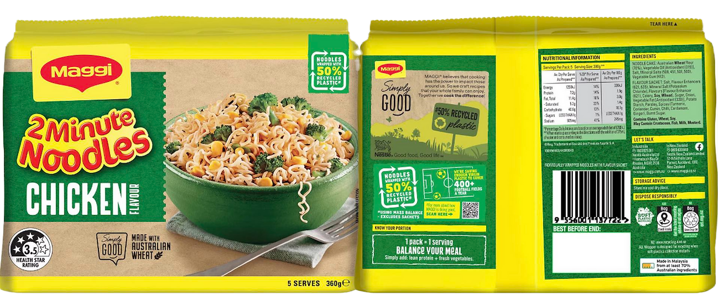 Maggi Two- Minute Noodles packaging
