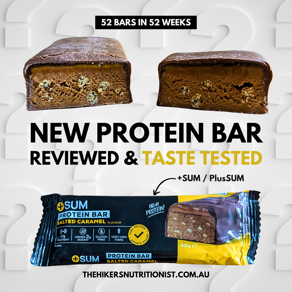 Instagram tile promoting this article about +SUM Protein Bar