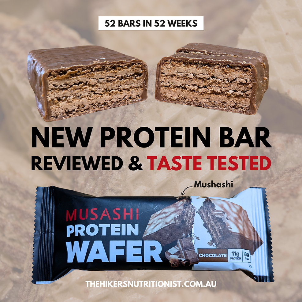 Mushashi Chocolate Wafer Protein Bar instagram tile