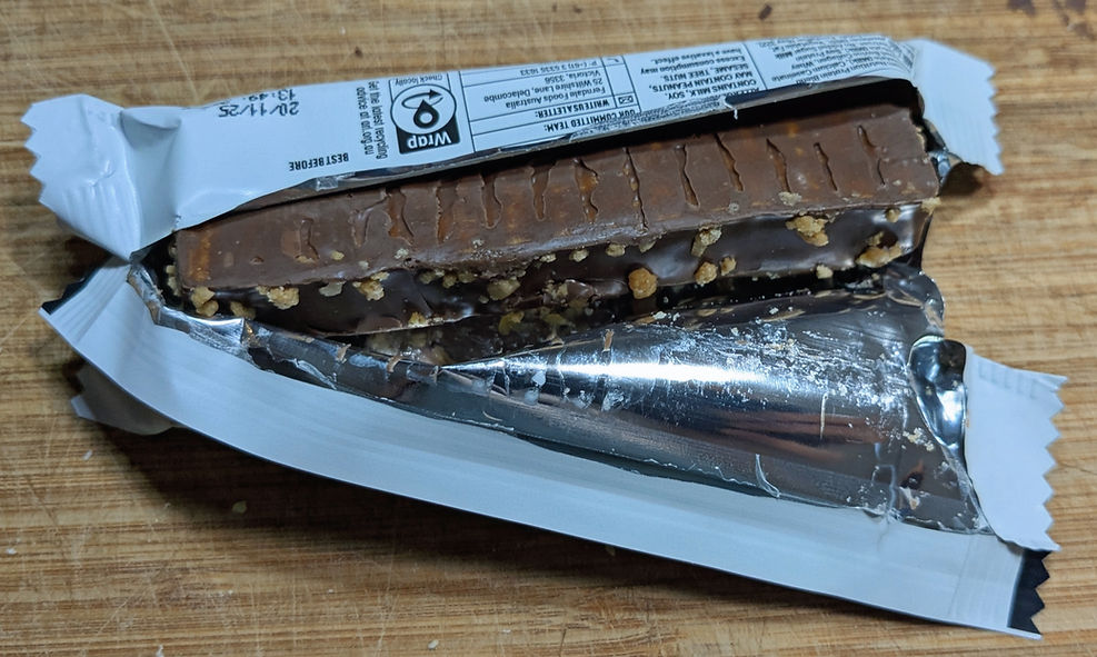 The Hiker's Nutritionist tasted and reviewed the Team Nutrition Salted Caramel Crunch Protein Bar for its suitability for the hiking trail.