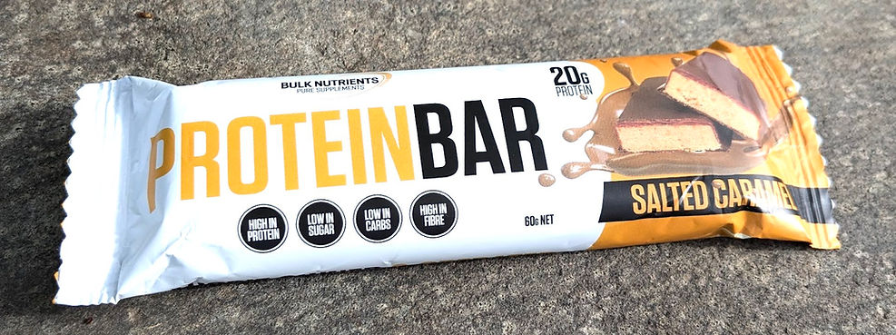 Bulk Nutrients protein bar product packaging