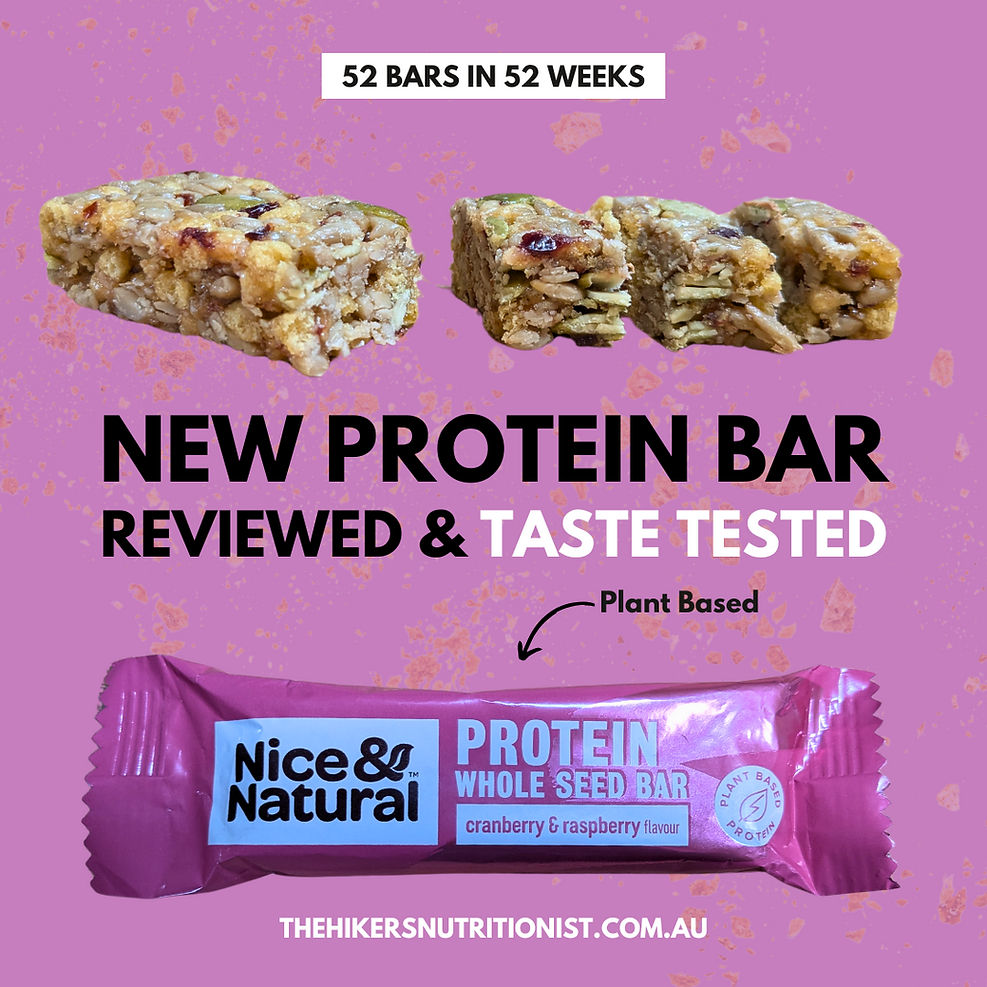 Nice & Natural Whole Seed Cranberry & Raspberry Protein Bar.
