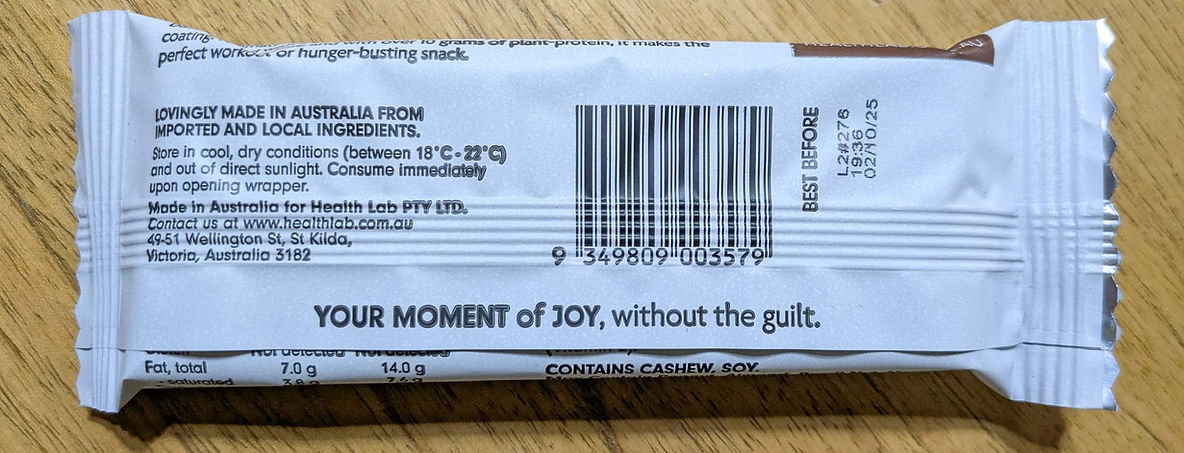 Health Lab Mudcake Plant Protein Bar