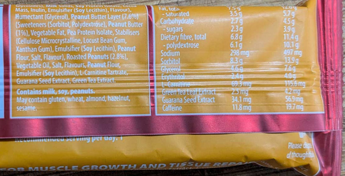 INC Shred Max Peanut Caramel Protein Bar