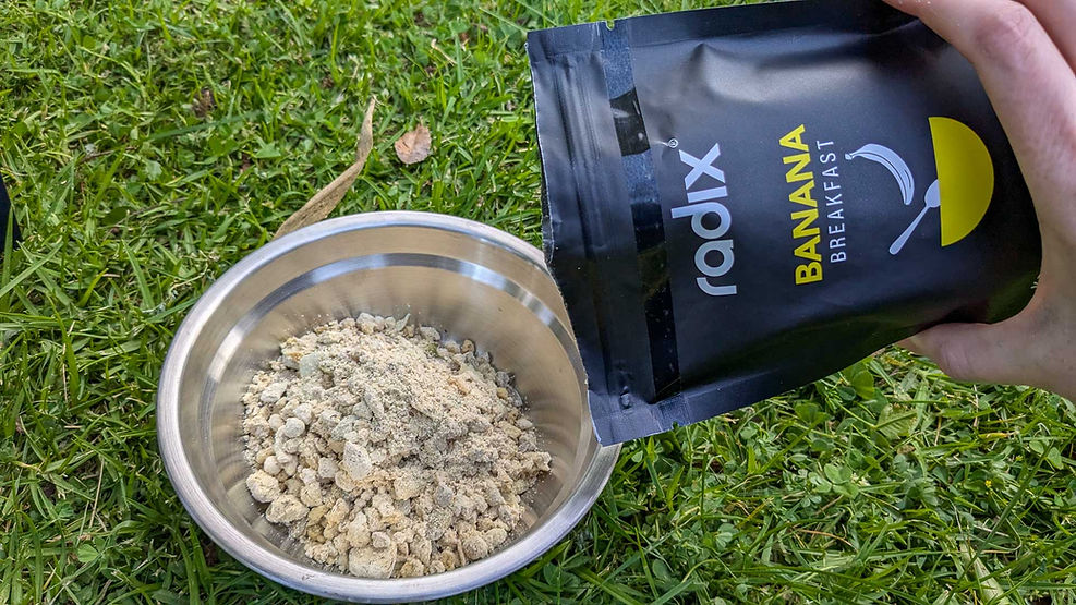 banana breakfast from radix in bowl dry