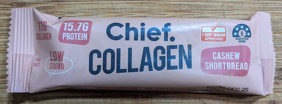 Chief Nutrition Cashew Shortbread Collagen Protein Bar