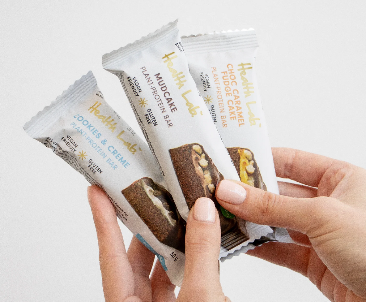 Health Lab Mudcake Plant Protein Bar flavours