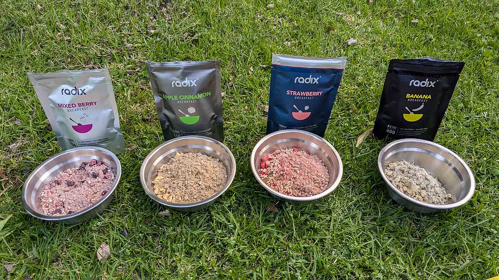 dry radix nutrition brekky in bowls