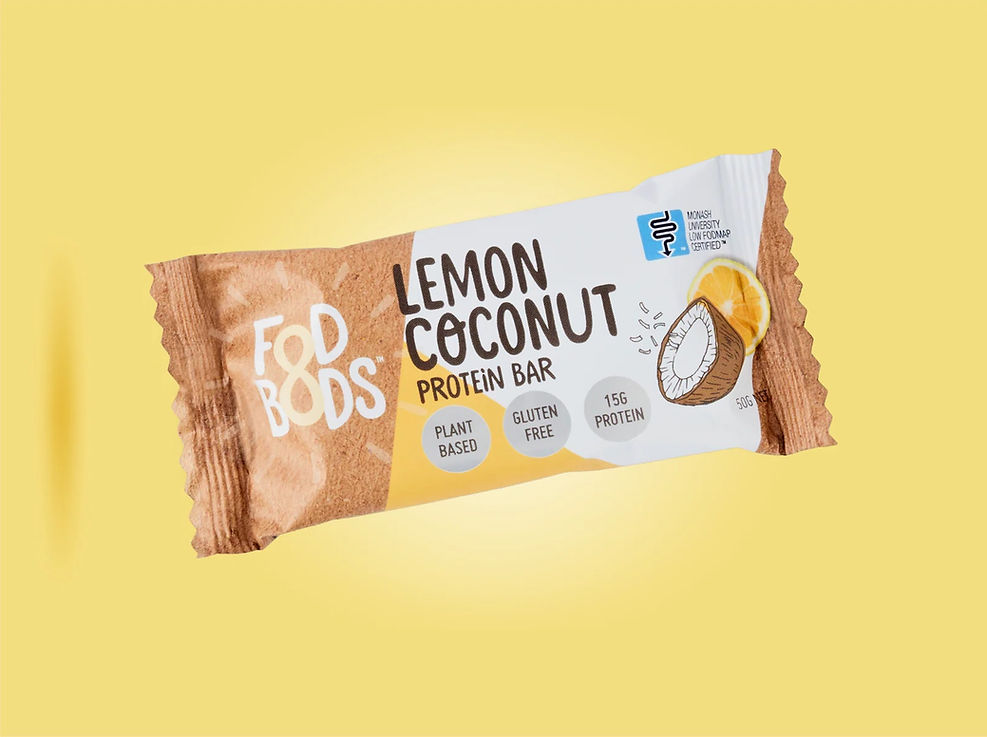 Fodbods protein bar product packaging
