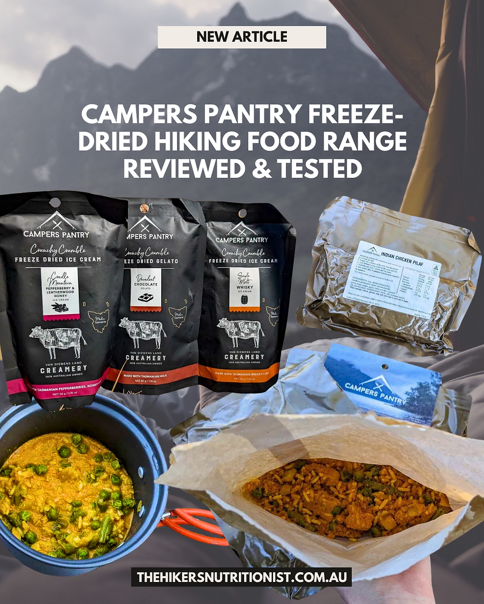 Campers pantry food products
