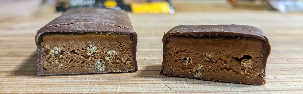 Plus Sum Salted Caramel Protein Bar cross-section