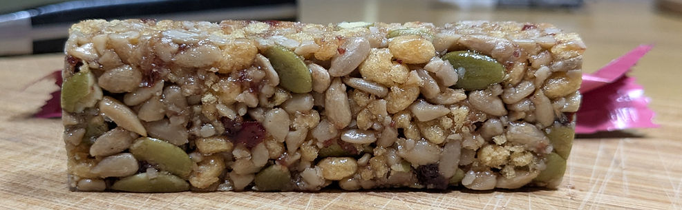 Nice & Natural Whole Seed Cranberry & Raspberry Protein Bar.