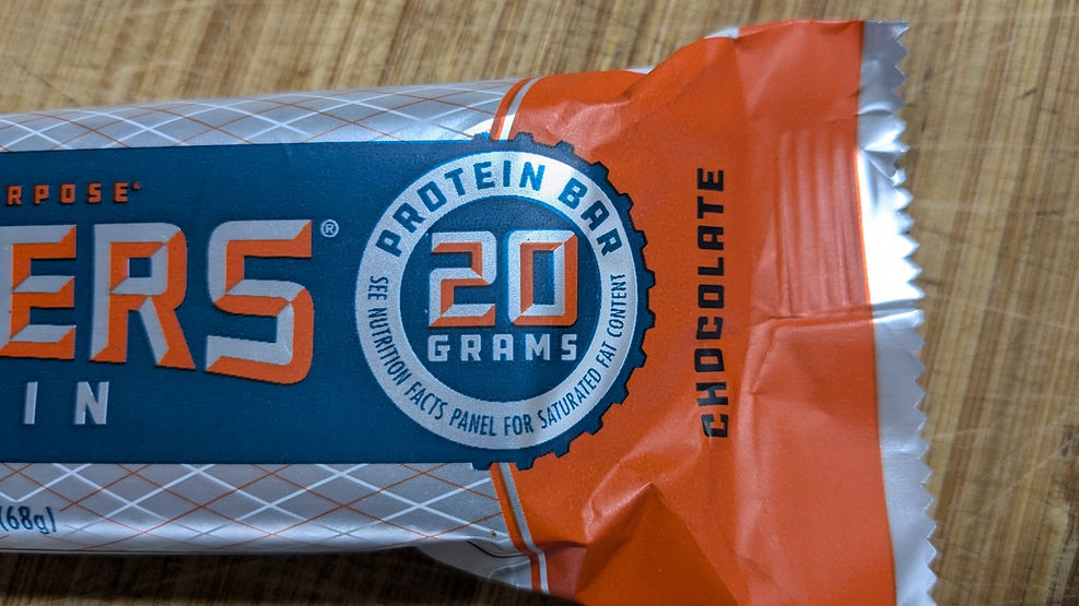 20g Protein label on CLIF Bar