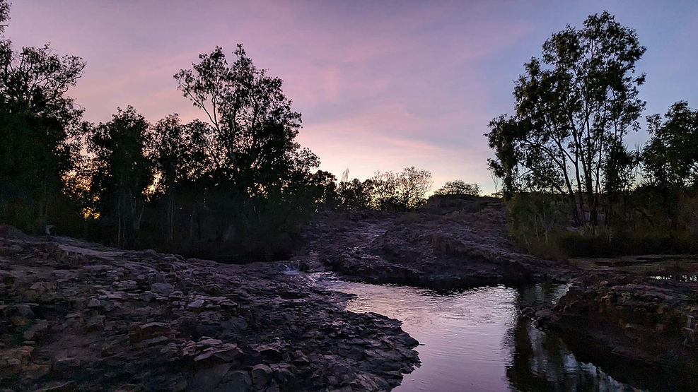 sunrise over the water