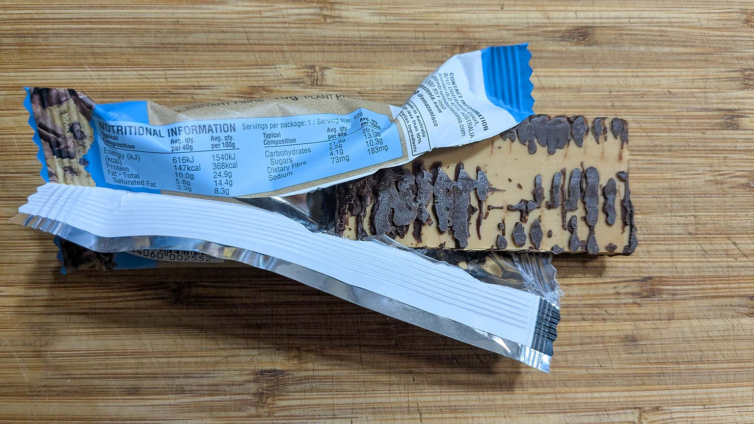 Amazonia Raw Plant Protein Bar Choc Chip Cookie Dough